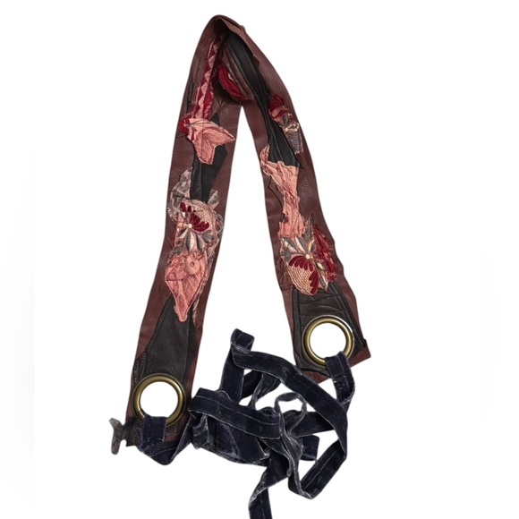 Boho Shabby Chic Leather Art To Wear Patchwork Handmade Belt - Picture 8 of 12